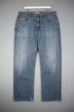 Levi's 505 Regular Fit Straight Leg Jeans Mens 38x32 Medium Wash Blue